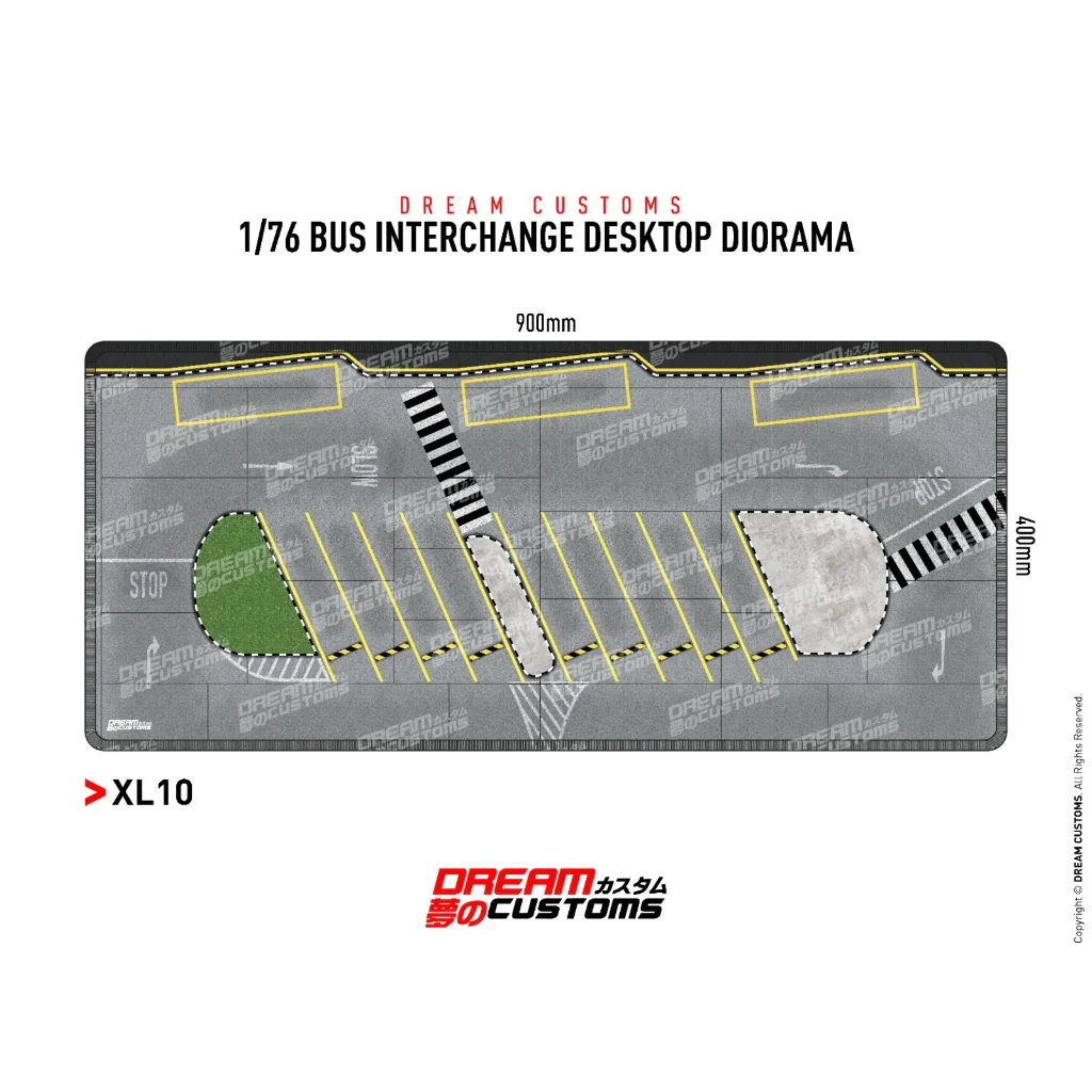Dream Customs 1:76 Singapore Bus Terminal XL Diorama Mat XL10