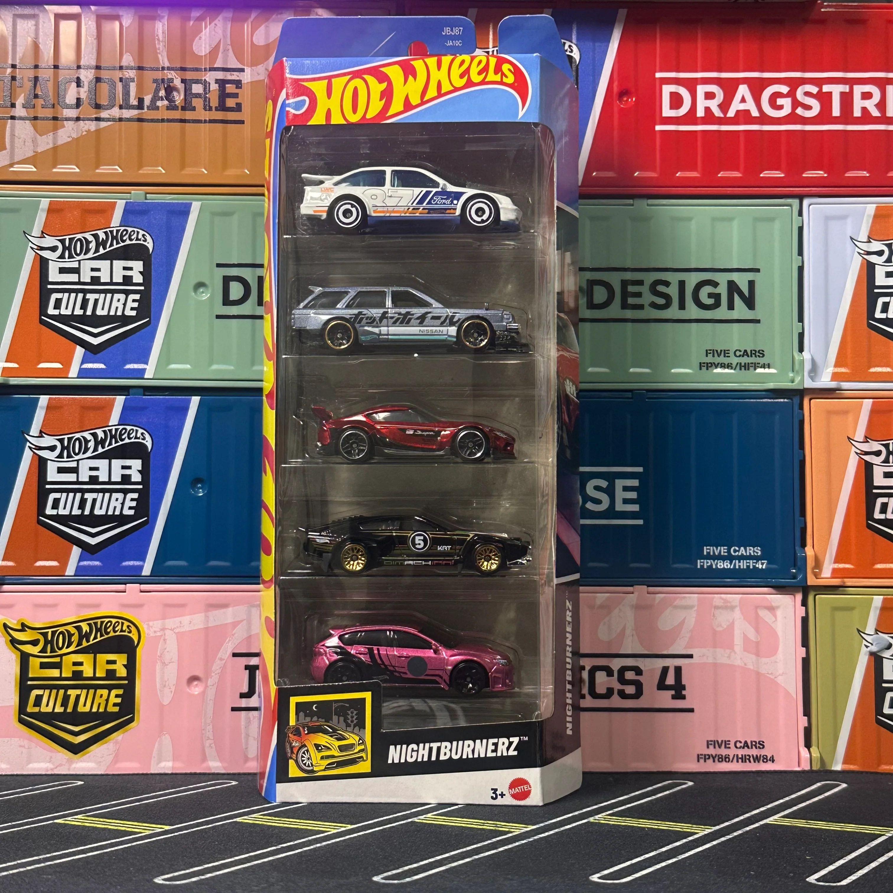 Hot Wheels 2025 Nightburnerz 5 Car Pack JBJ87