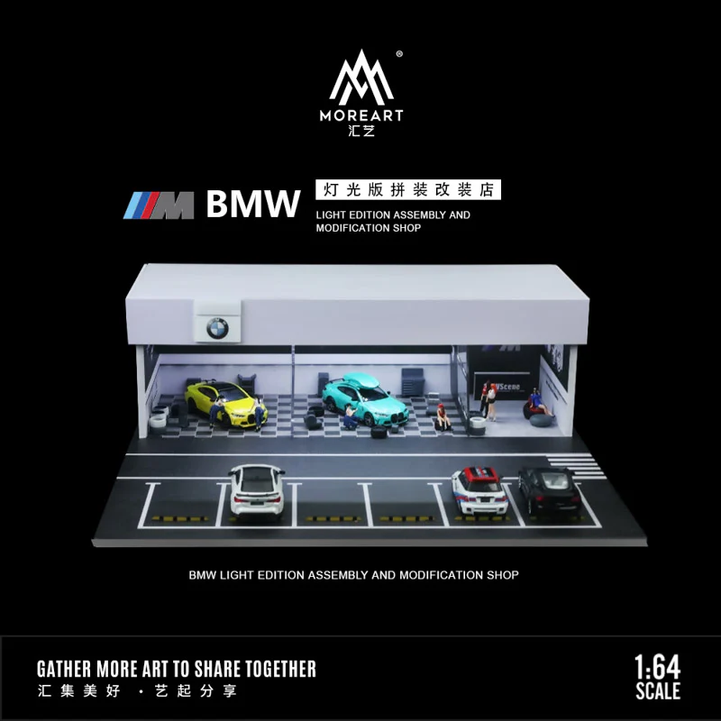 MOREART BMW Workshop 1:64 Diorama with LED Lighting