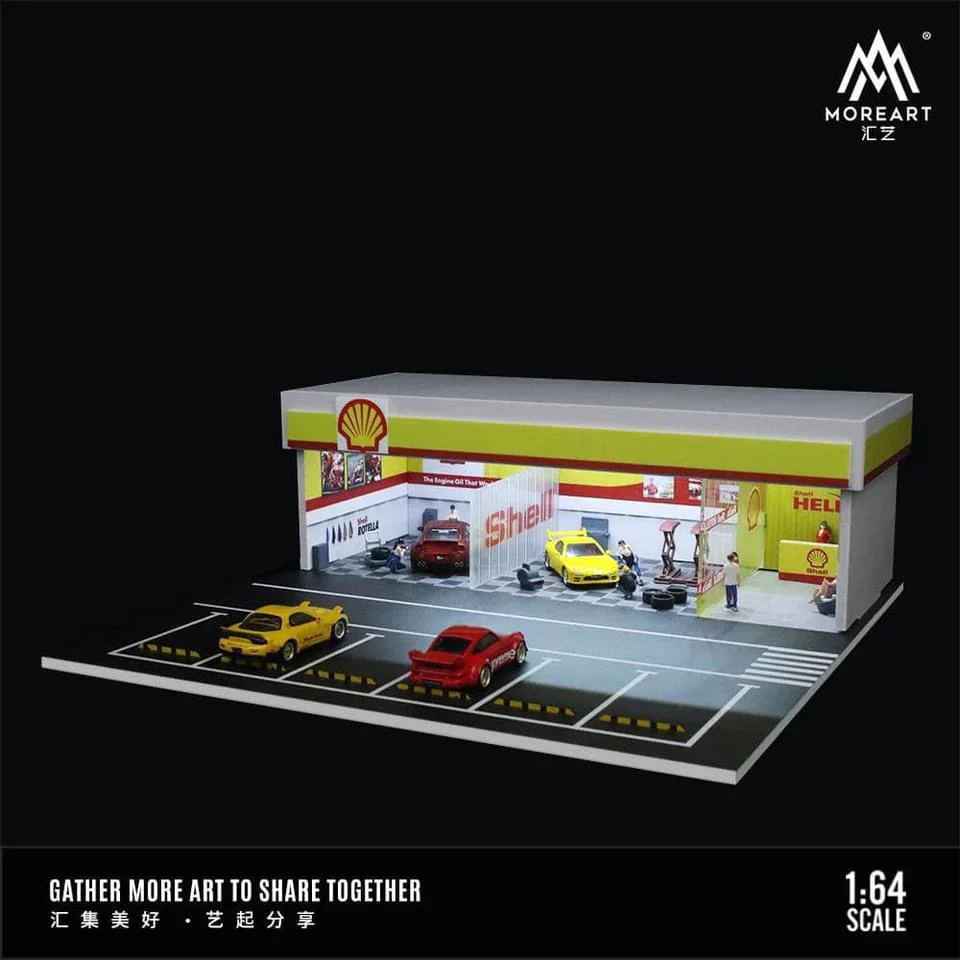 MOREART Shell Workshop 1:64 Diorama with LED Lighting